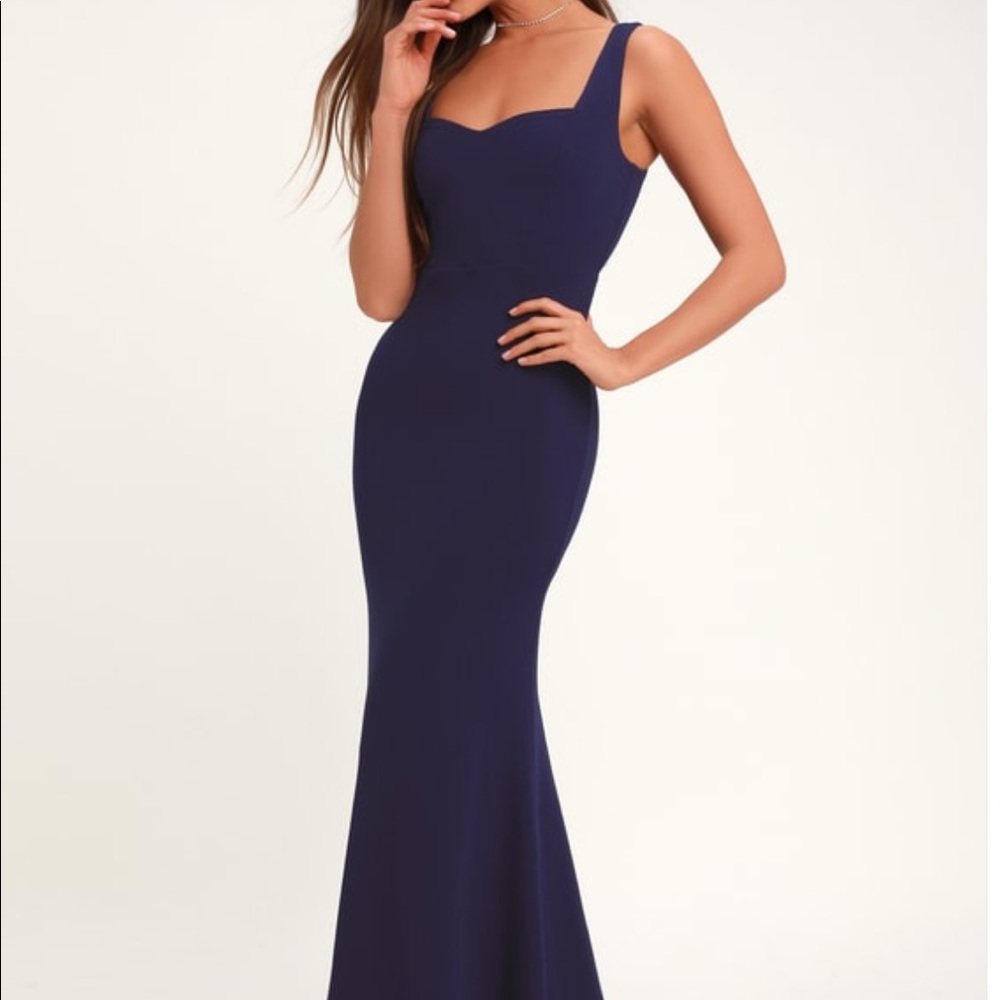🆕 LULU’S Navy Blue Long Dress